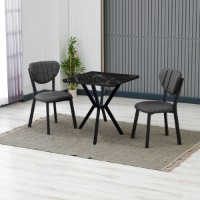 Set mobilă pentru bucătărie Hanah Home Elma Anthracite Black