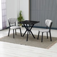 Set mobilă pentru bucătărie Hanah Home Elma Grey Black