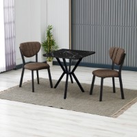 Set mobilă pentru bucătărie Hanah Home Elma Brown Black