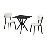 Set mobilă pentru bucătărie Hanah Home Elma Cream Black imaginea #2 — magazin online Desire.md