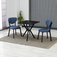 Set mobilă pentru bucătărie Hanah Home Elma Navy Blue Black