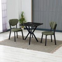 Set mobilă pentru bucătărie Hanah Home Elma Green Black