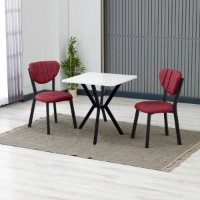 Set mobilă pentru bucătărie Hanah Home Elma Burgundy White