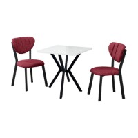 Set mobilă pentru bucătărie Hanah Home Elma Burgundy White imaginea #2 — magazin online Desire.md