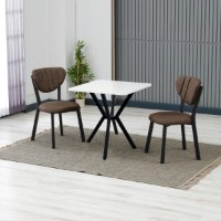 Set mobilă pentru bucătărie Hanah Home Elma Brown White