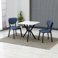 Set mobilă pentru bucătărie Hanah Home Elma Navy Blue White