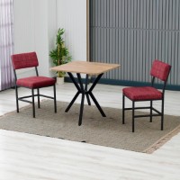Set mobilă pentru bucătărie Hanah Home Dubai Burgundy Walnut