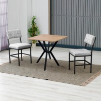 Set mobilă pentru bucătărie Hanah Home Dubai Grey Walnut