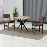 Set mobilă pentru bucătărie Hanah Home Dubai Brown Walnut