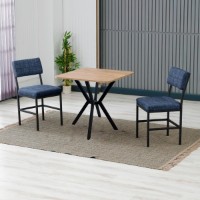 Set mobilă pentru bucătărie Hanah Home Dubai Navy Blue Walnut