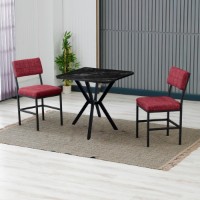 Set mobilă pentru bucătărie Hanah Home Dubai Burgundy Black