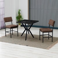 Set mobilă pentru bucătărie Hanah Home Dubai Brown Black