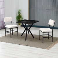 Set mobilă pentru bucătărie Hanah Home Dubai Cream Black