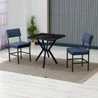 Set mobilă pentru bucătărie Hanah Home Dubai Navy Blue Black
