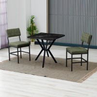 Set mobilă pentru bucătărie Hanah Home Dubai Green Black