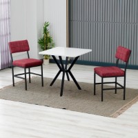 Set mobilă pentru bucătărie Hanah Home Dubai Burgundy White