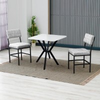 Set mobilă pentru bucătărie Hanah Home Dubai Grey White