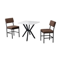 Set mobilă pentru bucătărie Hanah Home Dubai Brown White imaginea #2 — magazin online Desire.md