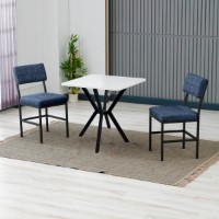 Set mobilă pentru bucătărie Hanah Home Dubai Navy Blue White