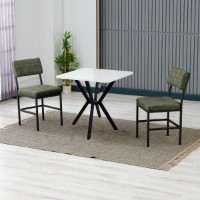 Set mobilă pentru bucătărie Hanah Home Dubai Green White