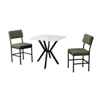 Set mobilă pentru bucătărie Hanah Home Dubai Green White imaginea #2 — magazin online Desire.md
