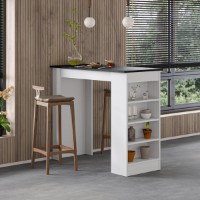 Masa de bar Hanah Home Swallow Bendir White