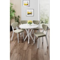 Set mobilă pentru bucătărie Hanah Home Agnes White Cream imaginea #1 — magazin online Desire.md