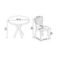 Set mobilă pentru bucătărie Hanah Home Agnes White Grey imaginea #3 — magazin online Desire.md