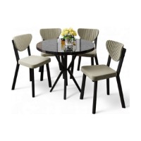 Set mobilă pentru bucătărie Hanah Home Agnes Black Marble Cream imaginea #2 — magazin online Desire.md