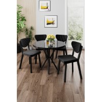 Set mobilă pentru bucătărie Hanah Home Agnes Black Marble Black imaginea #1 — magazin online Desire.md