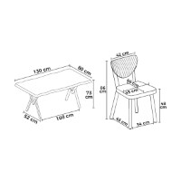 Set mobilă pentru bucătărie Hanah Home Akort Travertine Anthracite imaginea #3 — magazin online Desire.md