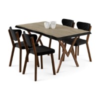 Set mobilă pentru bucătărie Hanah Home Akort Travertine Black imaginea #2 — magazin online Desire.md
