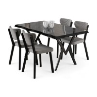 Set mobilă pentru bucătărie Hanah Home Akort Black Marble Grey imaginea #2 — magazin online Desire.md