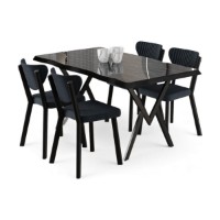 Set mobilă pentru bucătărie Hanah Home Akort Black Marble Anthracite imaginea #2 — magazin online Desire.md