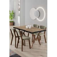 Set mobilă pentru bucătărie Hanah Home Akort Atlantic Pine Cream imaginea #1 — magazin online Desire.md