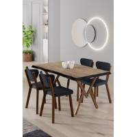 Set mobilă pentru bucătărie Hanah Home Akort Atlantic Pine Anthracite