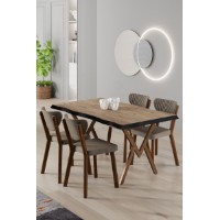 Set mobilă pentru bucătărie Hanah Home Akort Atlantic Pine Cappuccino