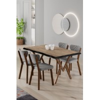 Set mobilă pentru bucătărie Hanah Home Akort Atlantic Pine Grey imaginea #1 — magazin online Desire.md