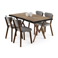 Set mobilă pentru bucătărie Hanah Home Akort Atlantic Pine Grey imaginea #2 — magazin online Desire.md