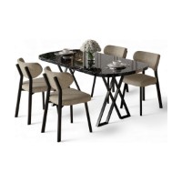 Set mobilă pentru bucătărie Hanah Home Axton Black Marble Cappuccino imaginea #2 — magazin online Desire.md