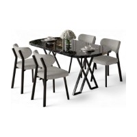 Set mobilă pentru bucătărie Hanah Home Axton Black Marble Grey imaginea #2 — magazin online Desire.md