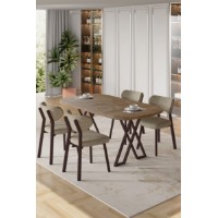 Set mobilă pentru bucătărie Hanah Home Axton Atlantic Pine Cappuccino
