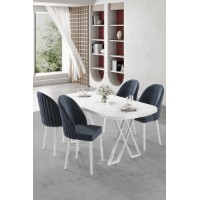 Set mobilă pentru bucătărie Hanah Home Kaye White Anthracite