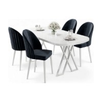 Set mobilă pentru bucătărie Hanah Home Kaye White Anthracite imaginea #2 — magazin online Desire.md