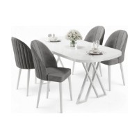 Set mobilă pentru bucătărie Hanah Home Kaye White Grey imaginea #2 — magazin online Desire.md