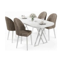 Set mobilă pentru bucătărie Hanah Home Kaye White Cappuccino imaginea #2 — magazin online Desire.md