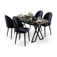 Set mobilă pentru bucătărie Hanah Home Kaye Black Marble Anthracite imaginea #2 — magazin online Desire.md