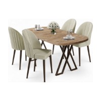Set mobilă pentru bucătărie Hanah Home Kaye Atlantic Pine Cream imaginea #2 — magazin online Desire.md