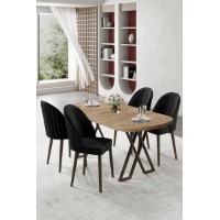 Set mobilă pentru bucătărie Hanah Home Kaye Atlantic Pine Black