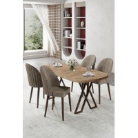 Set mobilă pentru bucătărie Hanah Home Kaye Atlantic Pine Cappuccino